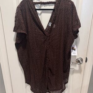 Time and Tru brown coverup size L